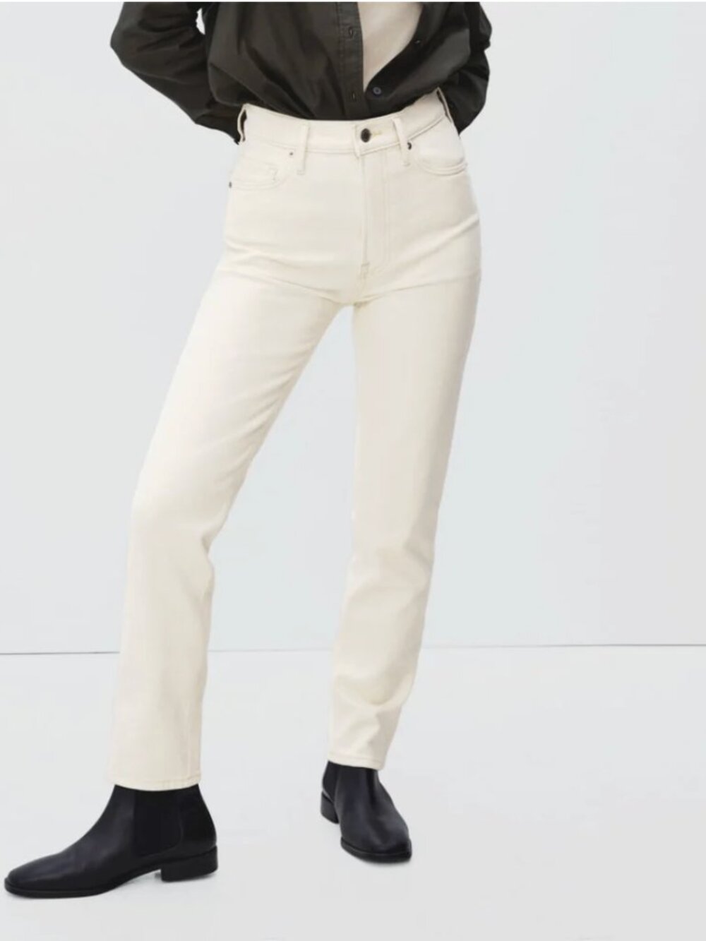 Everlane The Original Cheeky Jean Size 33 | Ecru